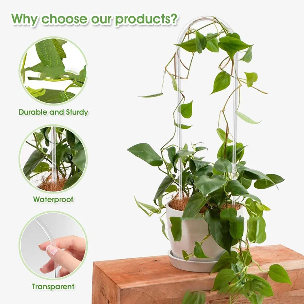 Vine Climbing Plastic - U-förmiger Rankgitter-Stützrahmen aus Acryl, transparent, für